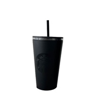 [24H ส่งเร็ว] Starbucks ฟางถ้วย CUP Tumbler 473/710ml สีดำสองชั้นสีดำด้านแบบด้าน starbucks แก้ว พร้อมฝาปิดแบบพกพาถ้วยพลาสติกแบบใช้ซ้ำได้