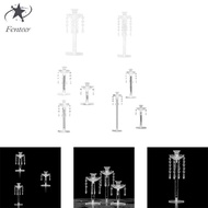 Fenteer Acrylic Pillar Candle Holder Hotel Banquet Transparent Pillar Candlesticks