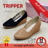 🥇ของแท้100%🚛ส่งด่วน👠ส้น 2 นิ้ว👠รองเท้าเพื่อสุขภาพหญิง TRIPPER รุ่น PG823-43 Soft and comfortable สวย