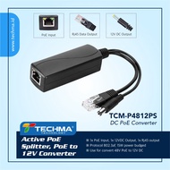 TECHMA TCM-4812PS 48V PoE to 12VDC Converter