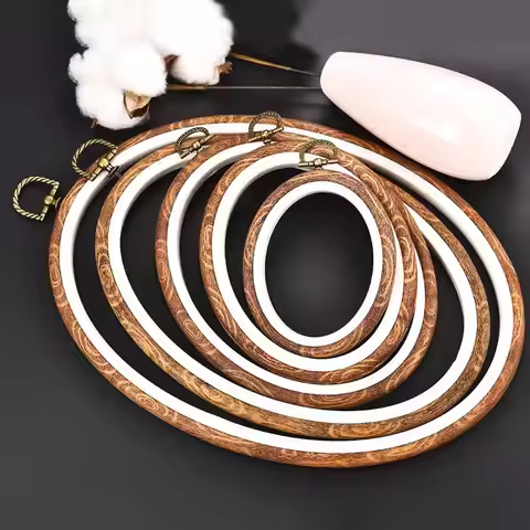 Retro DIY Sewing Embroidery Ring Hoop Tool Embroidery Cross Stitch Hoop Frame Ring Round Hoop Craft