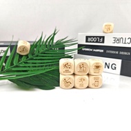 Hot Item 25mm Wooden Dice Christmas Gift Valentine's Day Dating Food Decision-making Movie Sports Yo