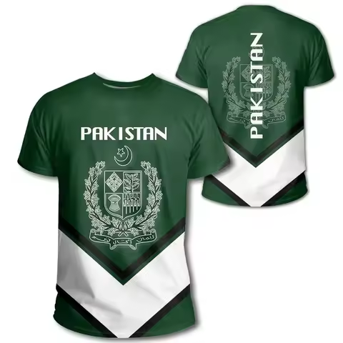 Proud of Pakistan Flag T Shirt for Men Patriotic Pakistani Emblem T-shrit Unisex Women Tops Tee Fash