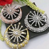 Kerongsang Dokoh Songkok Bulan Bintang Sabit Single Pin Pengantin Tanjak Melayu Muslimin Brooch For 