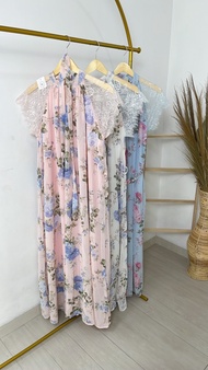 BJ - Long Dress bunga premium bangkok ori