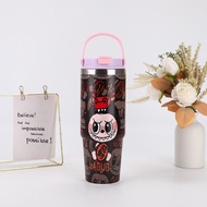 900ML Student Thermos Kuromi Hot & Cold Vacuum Insulated kids LABUBU Tumbler Stainless Steel Tumbler