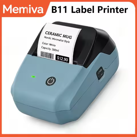 Memiva B11 Portable Thermal Printer With Tapes 2 Inch Adhesive Label Printer Mini Bluetooth Sticker 