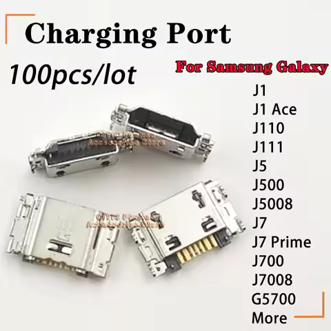100pcs 7Pin For Samsung J7 Prime G5700 J1 Ace J7008 J700 J5 J500 J5008 J110 J111 USB Charging Port J