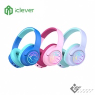 iClever BTH18 炫光無線兒童耳機紫色