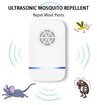 JOJO  Paean Electric Ultrasonic Pest Repeller Control Mosquito Repellent Traps Mice Bats Cockroachs housefly Moth Spiders Pest Reject Controller Insect Pest Catcher Killer Safe Harmless for People Cats Dogs in Home Indoor