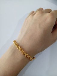 Gelang Emas Asli model Fancy korea 3 gram