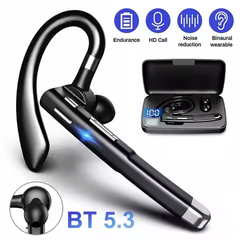 YYK-520 Wireless Headphones Business Bluetooth 5.3 Earphones Hands-free Call Mic Noise Cancelling He