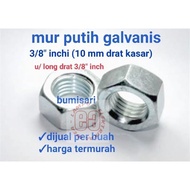 Nut 3|8 galvanized| White Nut | Nut 3|8| Galvanized nuts