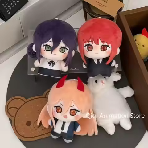 NEW Anime Chainsaw Man Reze Makima Cosplay Printing Nunu Cotton Padding 10CM Plush Pendant Backpack 