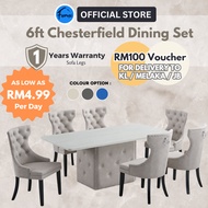 Meja Makan 8 Kerusi Dining Table Dining Set Meja Makan 6 Kerusi Meja Makan Marble Chesterfield Dinin