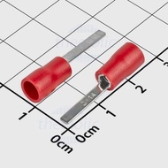 [30 Pieces]- DBV2-14 Flat Pin Cos Head 27A Wire Size 16-14AWG Red