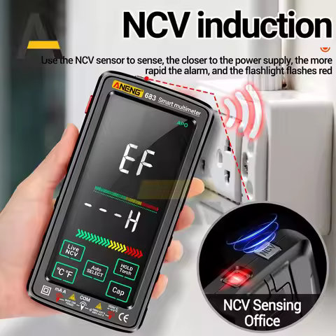 ANENG 681/682/683 Pro Non-contact Voltage Tester Current Meter Electric Measuring 6000 Count Recharg