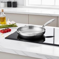 Frying Pan 410 Stainless Steel Frying Pan Uncoated Fry Pan For Daily Cooking