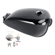 CLASSIC RETRO GAS FUEL TANK GLOSSY BLACK FOR SUZUKI GN125 GN125E CAFE RACER