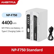 AMBITFUL NP-F550 2200mAh NP-F750 4400mAh NP-F970 6600mAh Video Light Li-ion White Battery Rechargeab