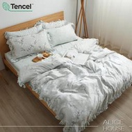 【夏幕尼】100% 40支-標準雙人-萊賽爾純天絲TENCEL~兩用被薄床包枕套六件組