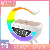 <CarFashion> Bedroom Nightstand Lamp Wireless Charging Alarm Clock G-shaped 15w Wireless Bluetooth 5