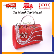 Tas Pesta Kondangan Wanita 512 Kupu Clutch Murah Mewah Elegan Wanita Top-handle Bag Cantik