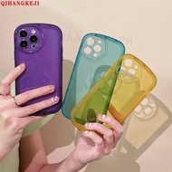 Cute Big eyes Purple Silicone Phone Case For ViVo Y55 Y55S Y66 Y67 Y77 Y81 Y81S Y81i Y83 V9 Y85 V7 Plus V5 V5S V5 Lite X80 V23 S1 Transparent Colorful Soft Chockproof Clear Back Co