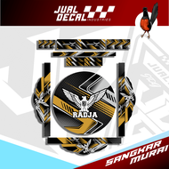 Decal Tebok Sangkar Burung Murai Batu model RADJA Stiker Kandang Bulat Ebod Jaya BNR Sazime Oriq