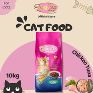 QQ Pet Food Cat Food 10kg Big Pack Cat Dry Food Tuna Seafood Chicken Ocean Fish Pet Food Makanan Kuc