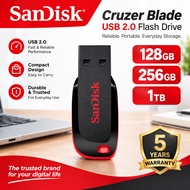 SanDisk Cruzer Blade128GB/256GB/1TB USB 2.0 Flash Drive / Pendrive (SanDisk Malaysia) (Sandisk CZ50)