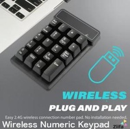 其他品牌 - Wireless Numeric Keypad. 2.4G USB. Portable, Mini, 19 Keys, Black. Perfect for Laptop, Desktop PC, i