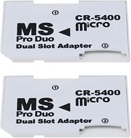 2 x Dual SD/TF Card to MS Memory Card Holder CR5400 512 GB Compatible with Sony Memory Stick PSP Dua
