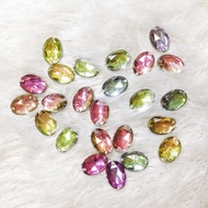 6 round stone beads in 7 colors to attach to long dresses, size 1.4cm