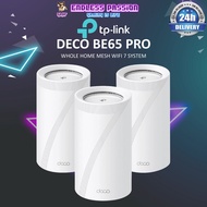 TP Link Deco BE65 Pro BE11000 Whole Home Mesh WiFi 7 System