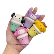 Cute Squishy Sanrio Keychain Pochacco Kuromi Melody