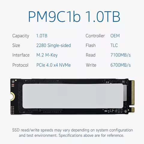 PM9A1, PM9C1, PM9C1b 256GB 1TB M.2 NVMe PCIe 4.0 x4 Solid State Drives