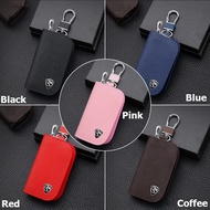 【Ready Stock】5 Colors for Proton X70 X50 Wira Waja Ertiga Exora Persona Car Key Holder Genuine Leather Smart Remote Cover Case Bag Keyring Keychain