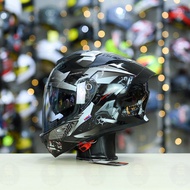 ROC R11 Pro Fullface Hat Glossy Black + Winner Gray Decal Sticker