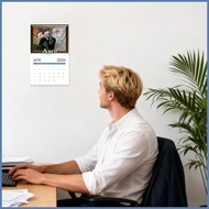 2026 Wall Calendar Funny Ugly Dog Renaissance Spiral Bound Home Decor Wall Decor Planner for Habit H