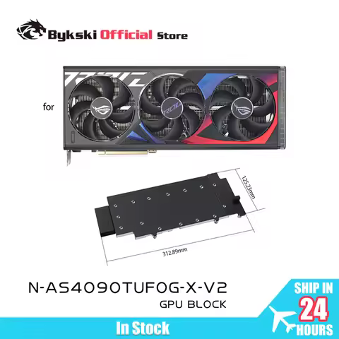 Bykski GPU Block ASUS TUF GAMING RTX 4090 / 4070Ti Super OG Graphics Card Water Cooling / All Metal 