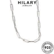HILARY JEWELRY Accessories 純銀項鏈 Rantai Korean Sterling Simple Necklace Original For Ring Leher 925 Perak Women Silver Chain Perempuan Pendant N133