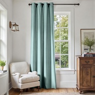 JINCHAN Linen Textured Curtains Suitable for Living Room Darker Bedroom Curtains Heat Insulation Cur