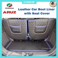 Perodua Aruz Car Boot Liner with Seat Cover High Quality Leather Boot Mat [Ready Stock]