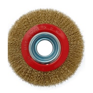 Round Brass Wire Brush HM-WB5 Size 6"X3/4"X32mm.