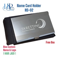 Name Card Holder NS-02 Full Stainless | Custom Laser Engraved Business Card Holder with Logo