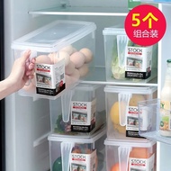 ST/🧿Japanese-Style Refrigerator Storage Box Vegetable Frozen Crisper Kitchen Transparent Drawer Plastic Storage Box Eg00