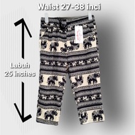[3 suku] Elephant Graphic Ladies 3/4 pants seluar pendek perempuan 3 quarter women's short pants cor