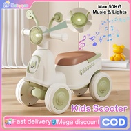 Balance bike for kids motorcycle boy&girl 4 wheels electric scooter for kids toy with LED and music