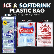 Ice Plastic Bag Softdrinks Bag 4x12" 4x10.5" 3x16" 【100pcs/pack】